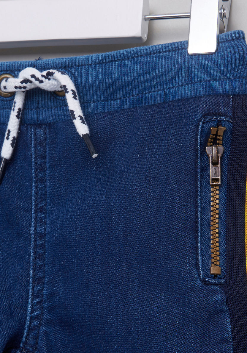 Juniors Tape Detail Shorts with Drawstring-Shorts-image-1