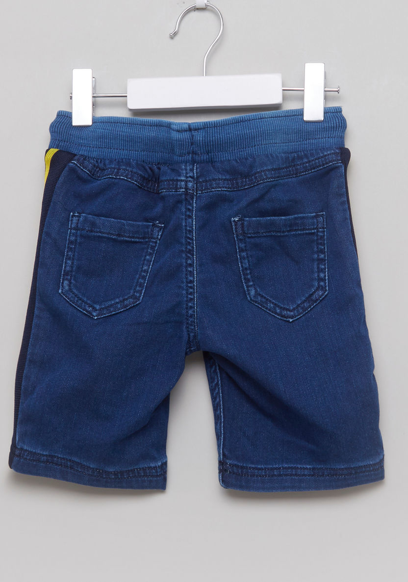 Juniors Tape Detail Shorts with Drawstring-Shorts-image-2