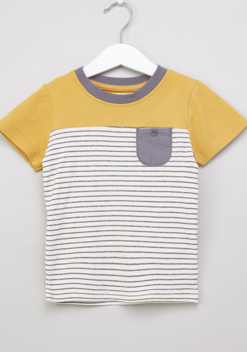 Eligo Striped Chest Pocket T-shirt-T Shirts-image-0