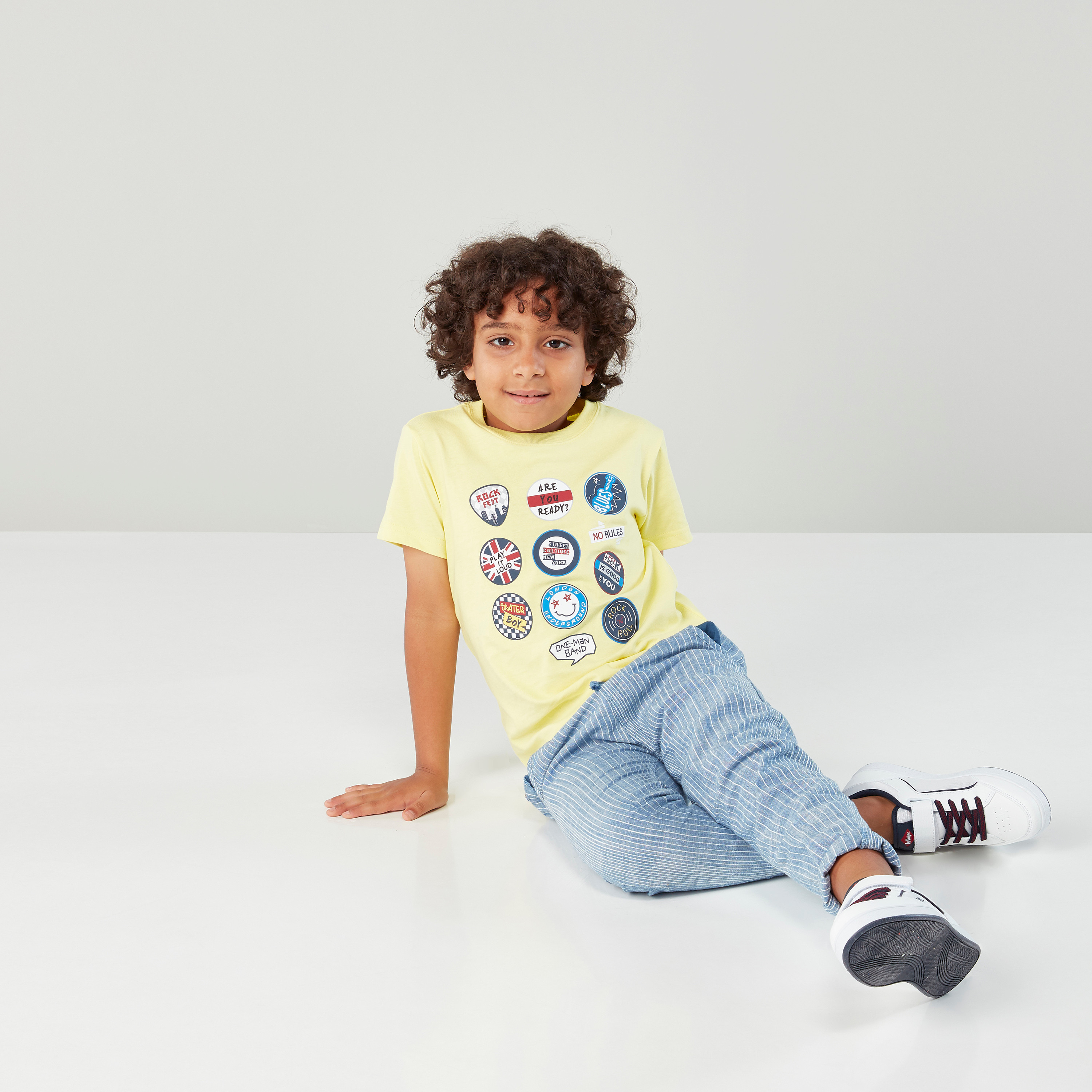 Eligo Striped Full length Pants with Tie-up Closure-cpbaby-clothing-boys-bottoms-pants-image-1