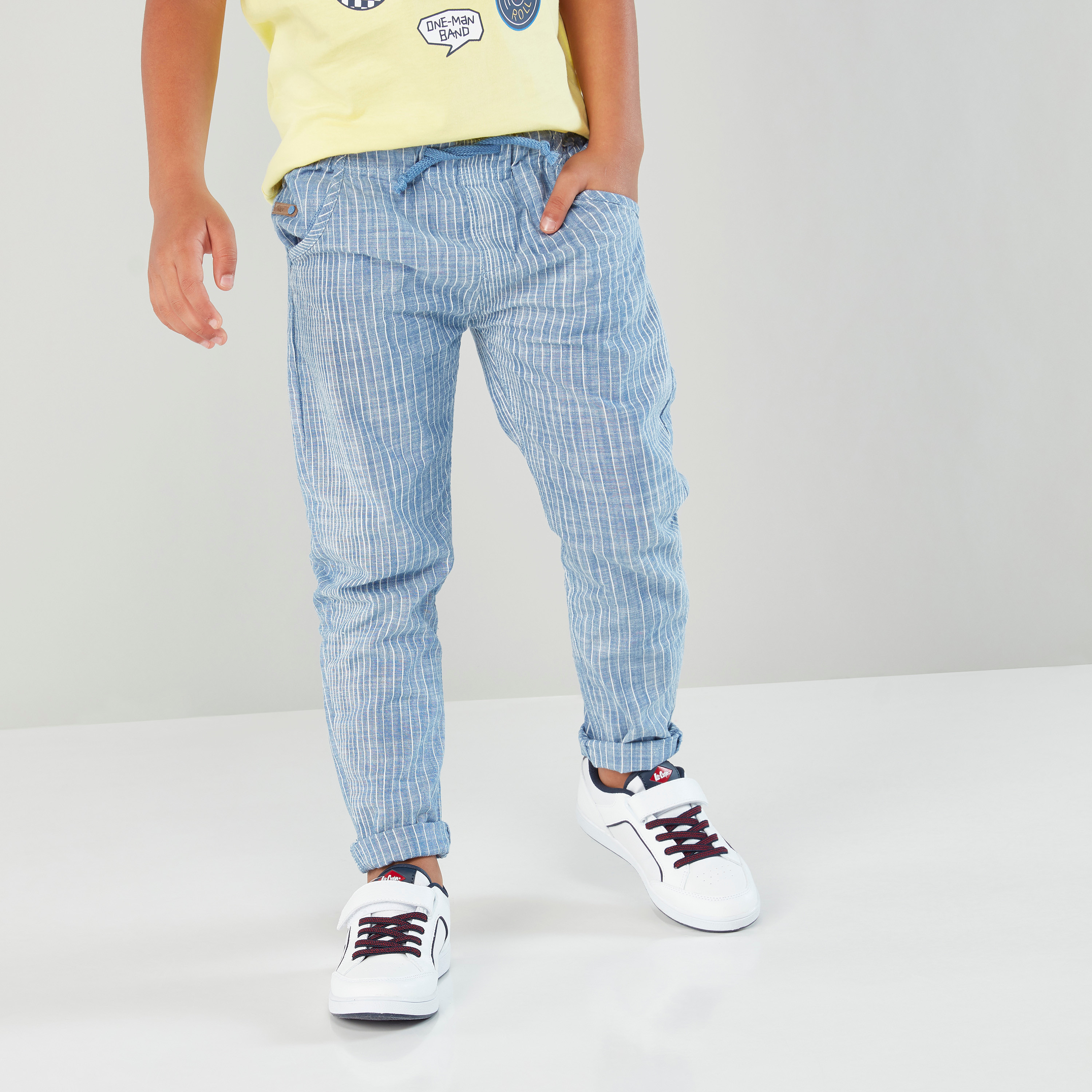 Eligo Striped Full length Pants with Tie-up Closure-cpbaby-clothing-boys-bottoms-pants-image-2