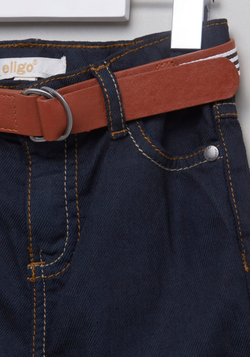 Eligo Stitch Detail Jeans with Pockets-Jeans-image-1