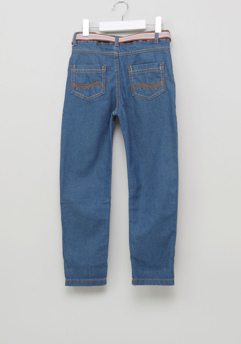 Eligo Pocket Detail Jeans with Belt-Jeans-image-2