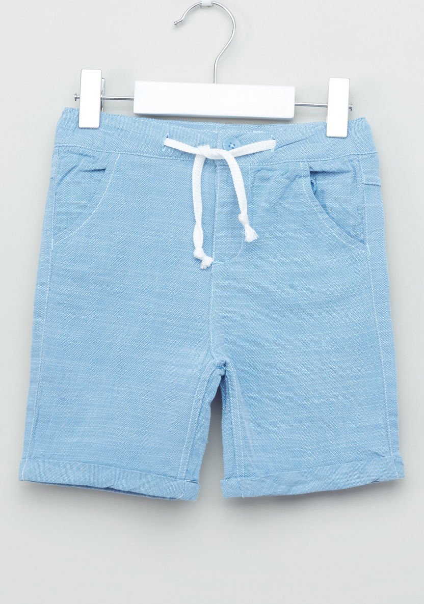 Eligo Striped T-shirt with Pocket Detail Shorts-Clothes Sets-image-3