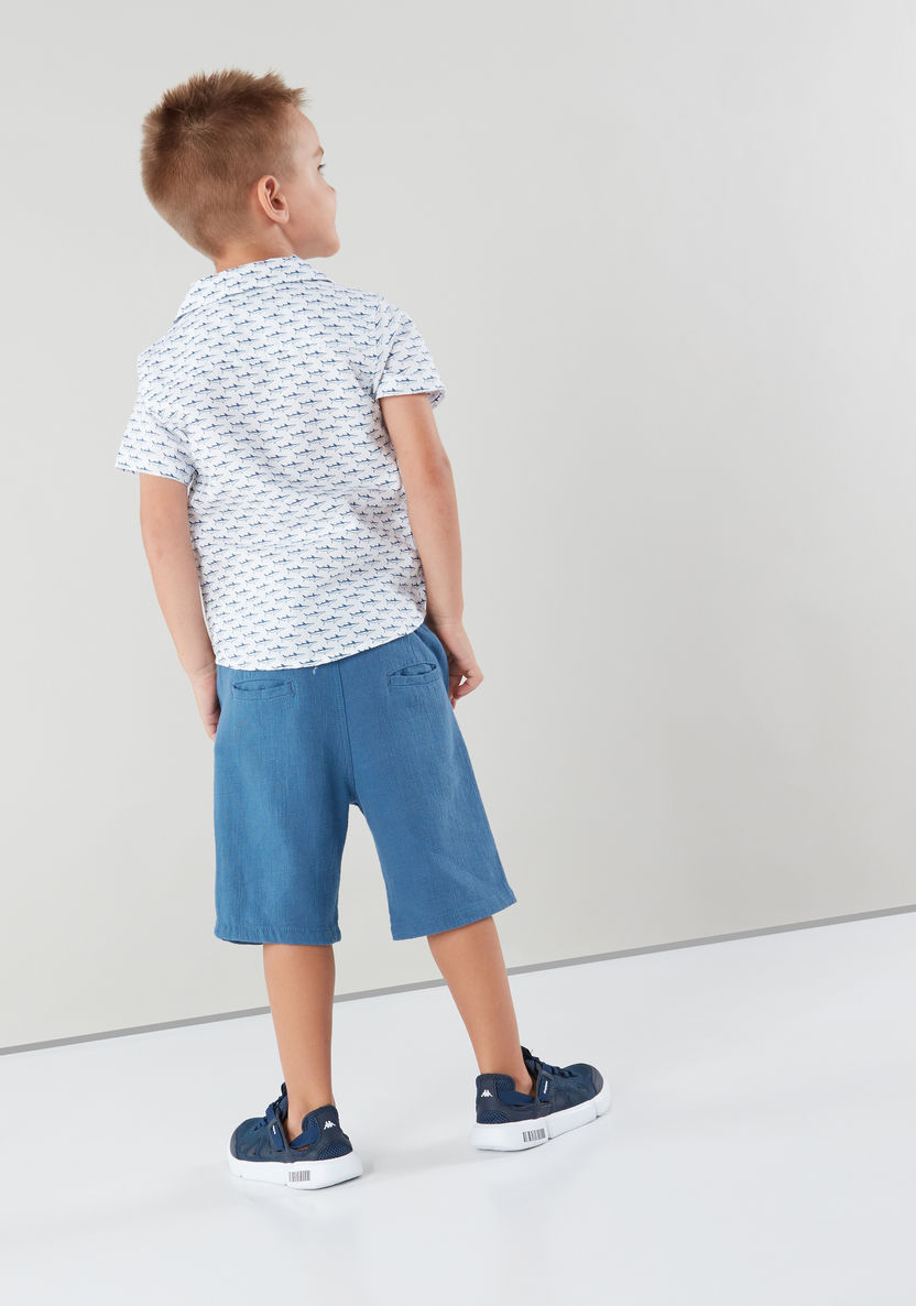 Eligo Printed Shirt with Pocket Detail Shorts-Clothes Sets-image-1
