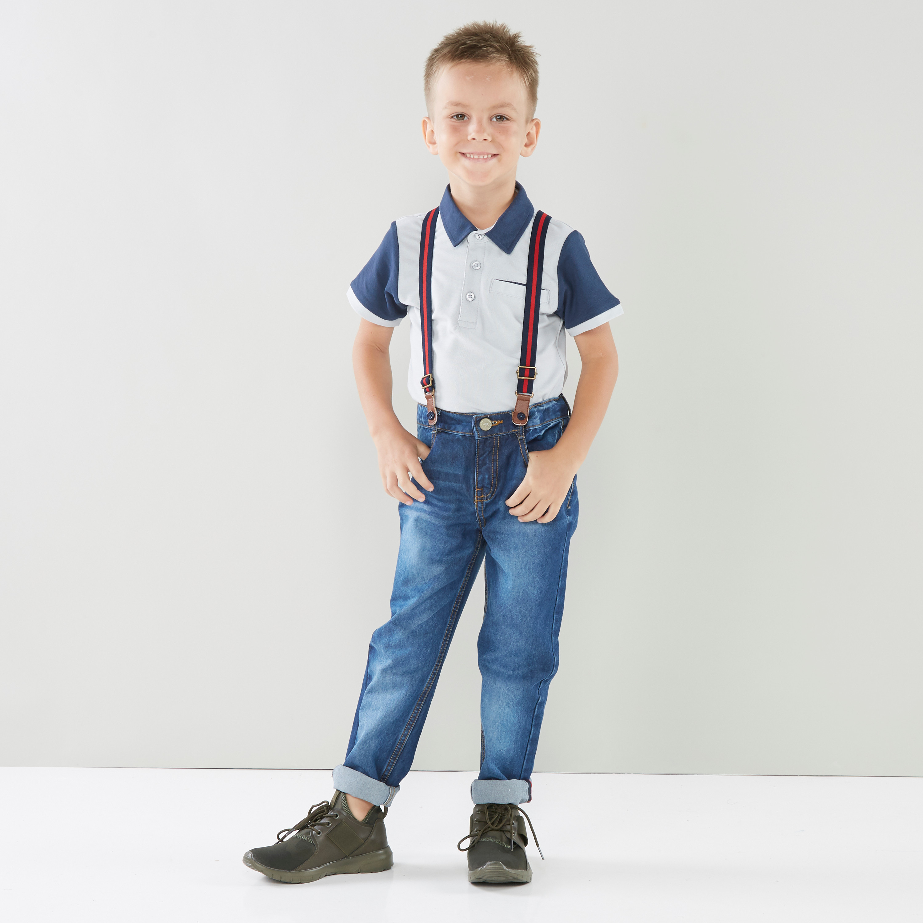 Suspender jeans baby hot sale boy