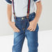 Lee Cooper Denim Pants with Suspender Straps-Jeans-thumbnail-1