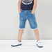 Lee Cooper Printed Round Neck T-shirt with Denim Shorts-Clothes Sets-thumbnail-3
