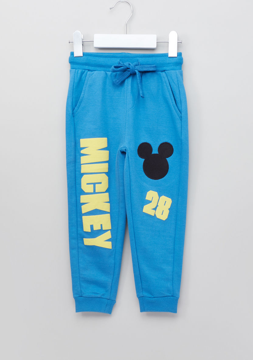 Mickey Mouse Printed T-shirt with Jog Pants-Clothes Sets-image-3