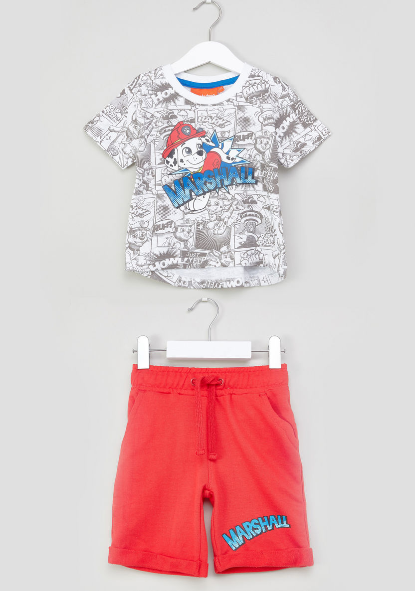 PAW Patrol Printed T-shirt with Shorts-Clothes Sets-image-0