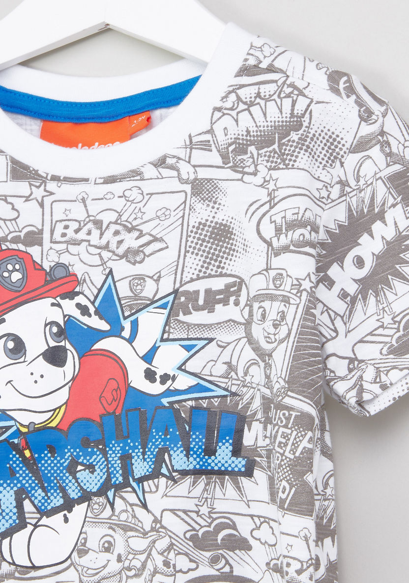 PAW Patrol Printed T-shirt with Shorts-Clothes Sets-image-2