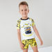 Minions Printed Raglan Sleeves Swimwear T-shirt with Shorts-Clothes Sets-thumbnail-0