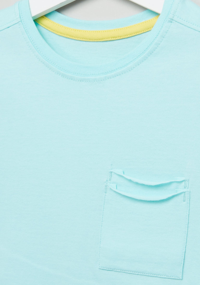 Juniors Pocket Detail Short Sleeves T-shirt-T Shirts-image-1