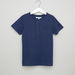 Juniors Henley Neck Short Sleeves T-shirt-T Shirts-thumbnail-0
