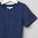 Juniors Henley Neck Short Sleeves T-shirt-T Shirts-thumbnail-1