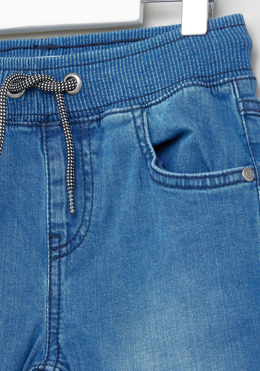 Juniors Pocket Detail Jeans with Drawstring-Jeans-image-1