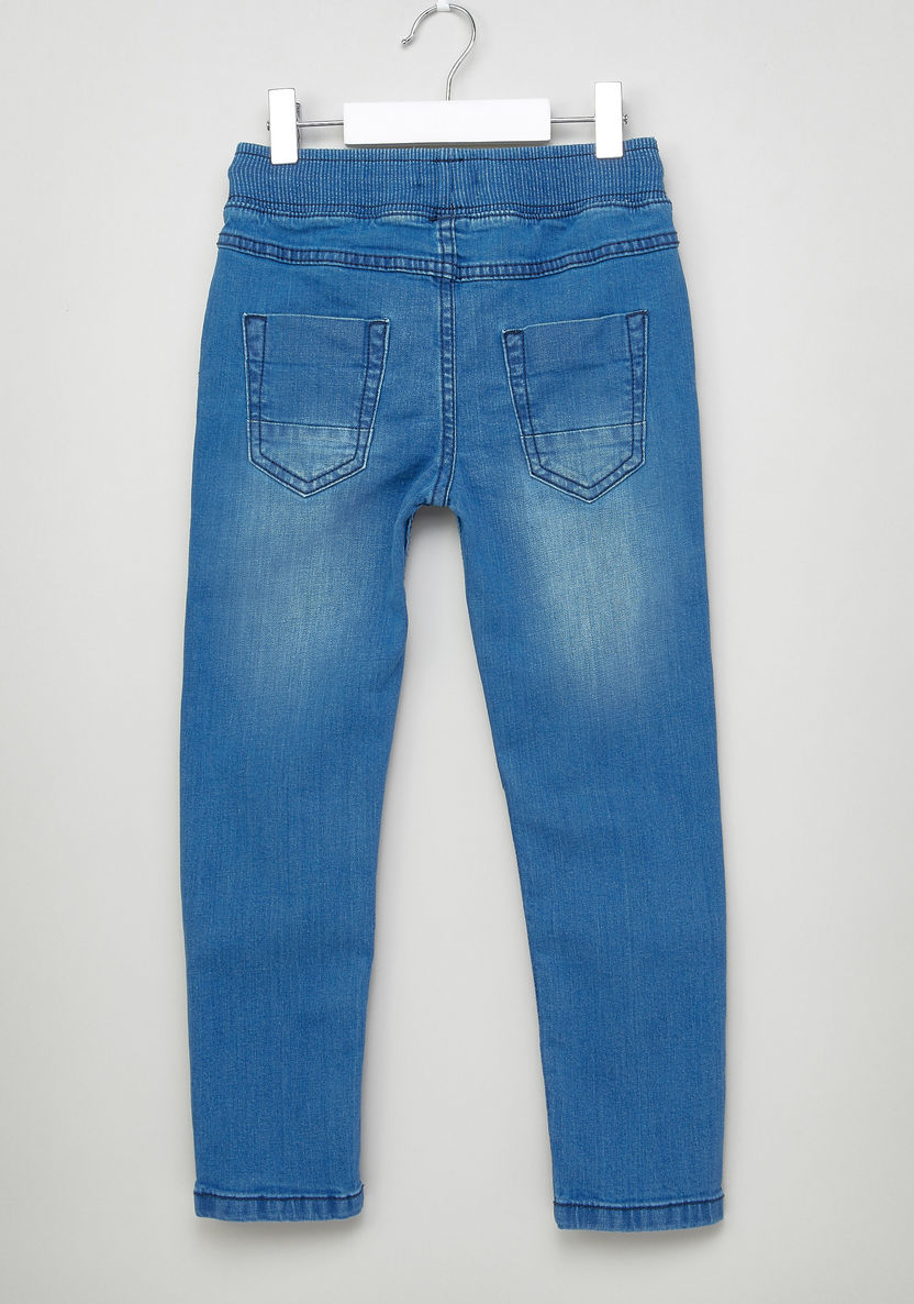 Juniors Pocket Detail Jeans with Drawstring-Jeans-image-2