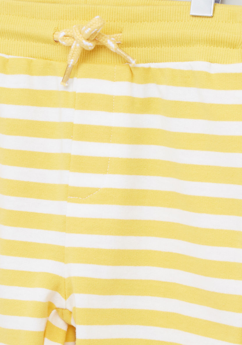 Juniors Striped Shorts with Drawstring-Shorts-image-1