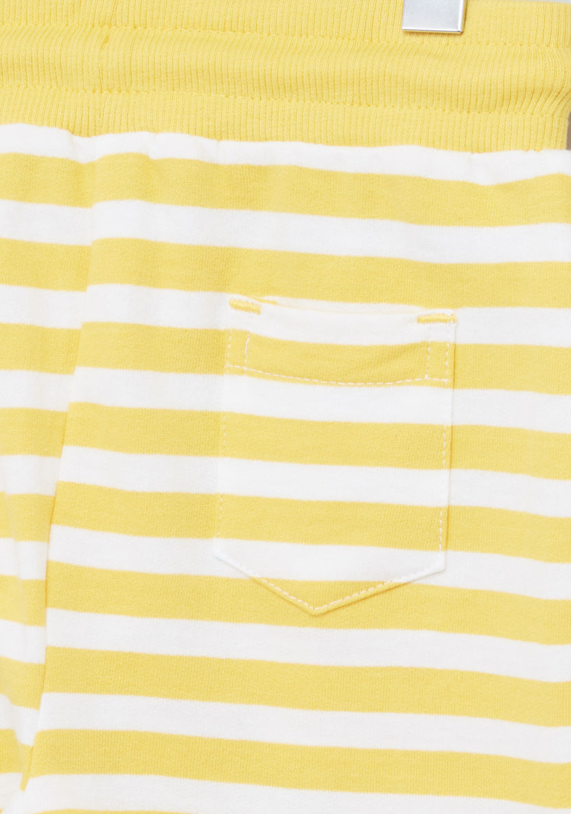 Juniors Striped Shorts with Drawstring-Shorts-image-3