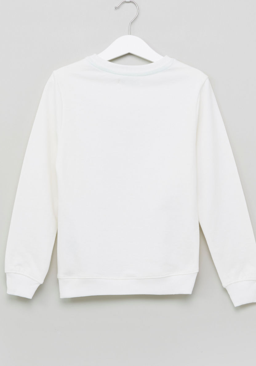 Juniors Printed Sweatshirt with Jog Pants-Clothes Sets-image-3