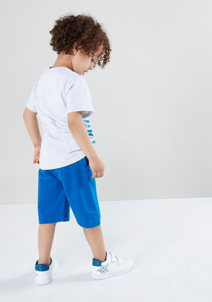 Juniors Printed Short Sleeves T-shirt with Shorts-Clothes Sets-image-5