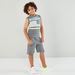Juniors 2-Piece Printed T-shirt and Knee Length Shorts Set-Clothes Sets-thumbnail-4