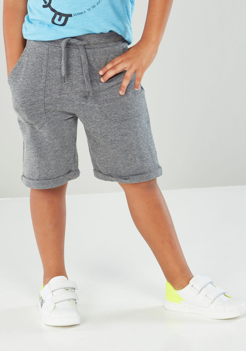 Juniors 2-Piece Printed T-shirt and Knee Length Shorts Set-Clothes Sets-image-8
