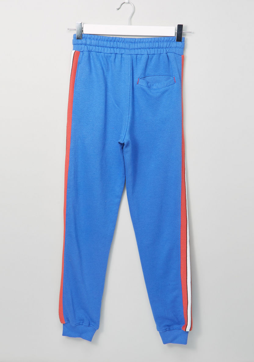 Juniors Printed Jog Pants with Elasticised Waistband and Drawstring-Joggers-image-2
