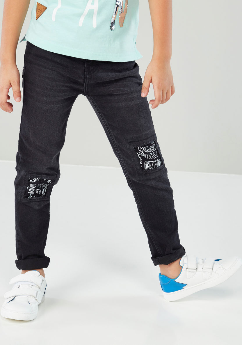 Juniors Full Length Jeans with 4-Pockets-Jeans-image-2