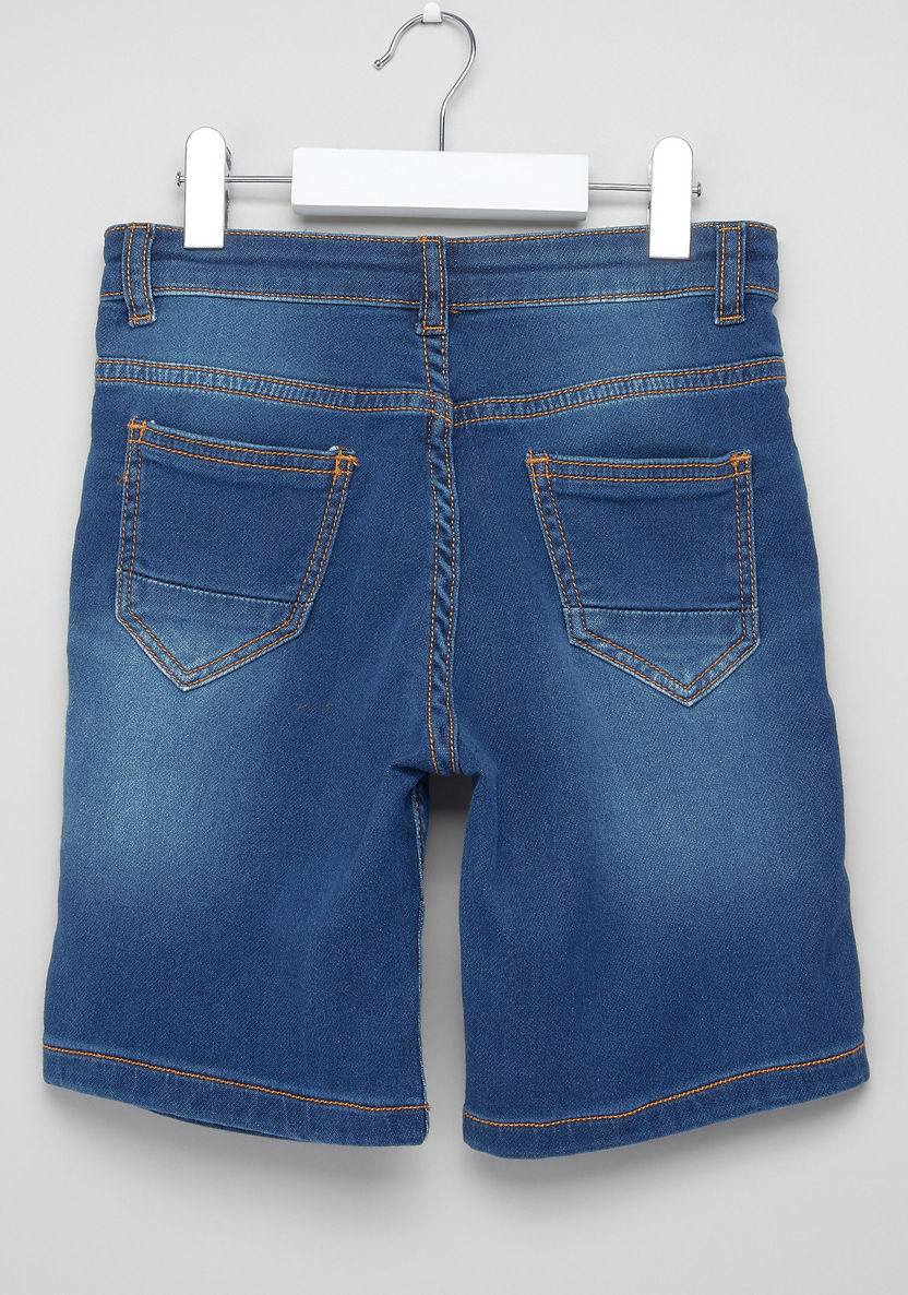 Juniors Wash Style Shorts with Pocket Detail-Shorts-image-2