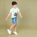Juniors Denim Shorts with Fringed Hem-Shorts-thumbnail-0