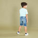 Juniors Denim Shorts with Fringed Hem-Shorts-thumbnail-3