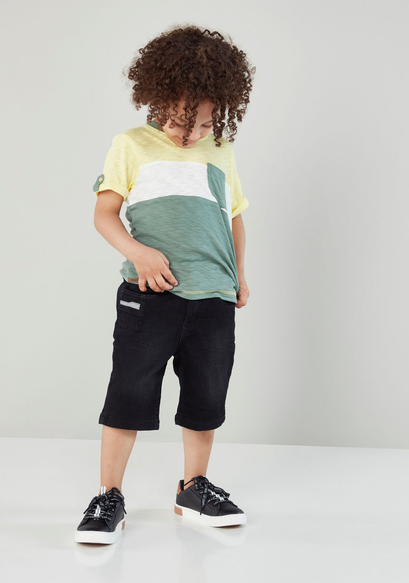 Juniors Pocket Detail Shorts with Belt Loops-Shorts-image-1