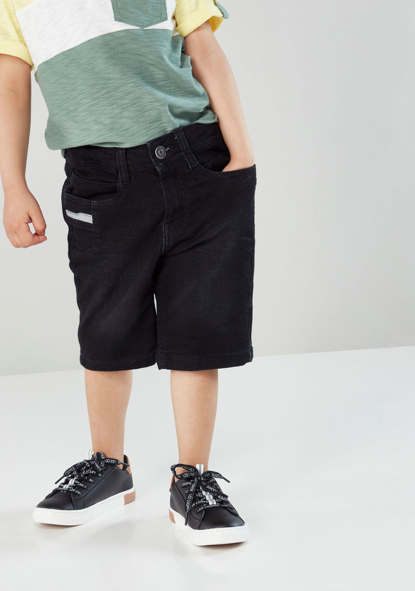 Juniors Pocket Detail Shorts with Belt Loops-Shorts-image-2