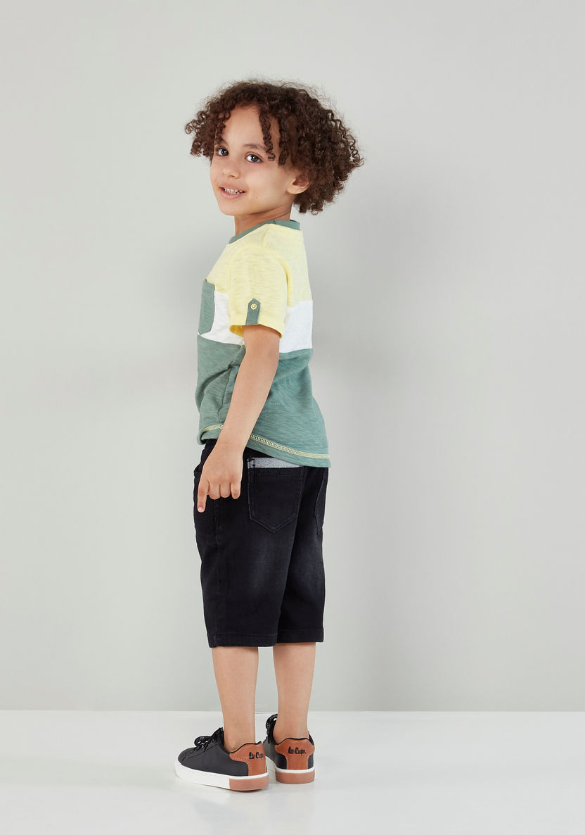 Juniors Pocket Detail Shorts with Belt Loops-Shorts-image-3