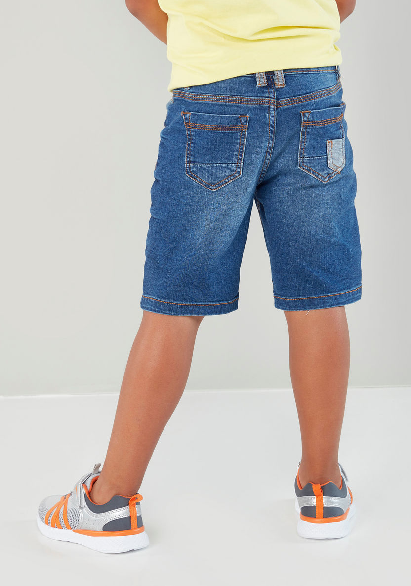 Juniors Shorts with Stitch and Pocket Detail-Shorts-image-2