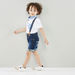 Juniors 5-Pocket Denim Shorts with Suspender Straps-Shorts-thumbnail-0