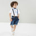 Juniors 5-Pocket Denim Shorts with Suspender Straps-Shorts-thumbnail-1