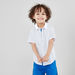Juniors Striped Short Sleeves Shirt with Tape Detail Shorts-Clothes Sets-thumbnail-2