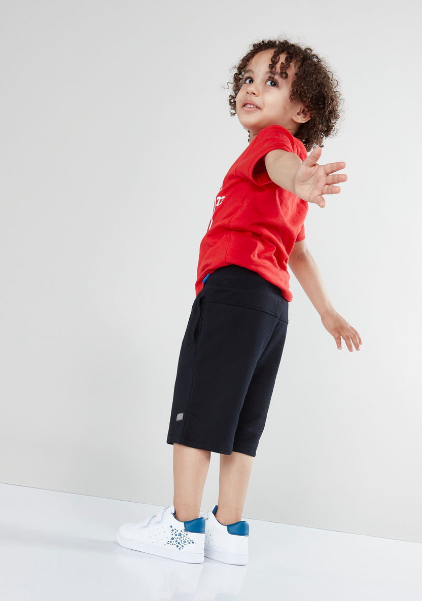 Juniors Printed Short Sleeves T-shirt with Shorts-Clothes Sets-image-1