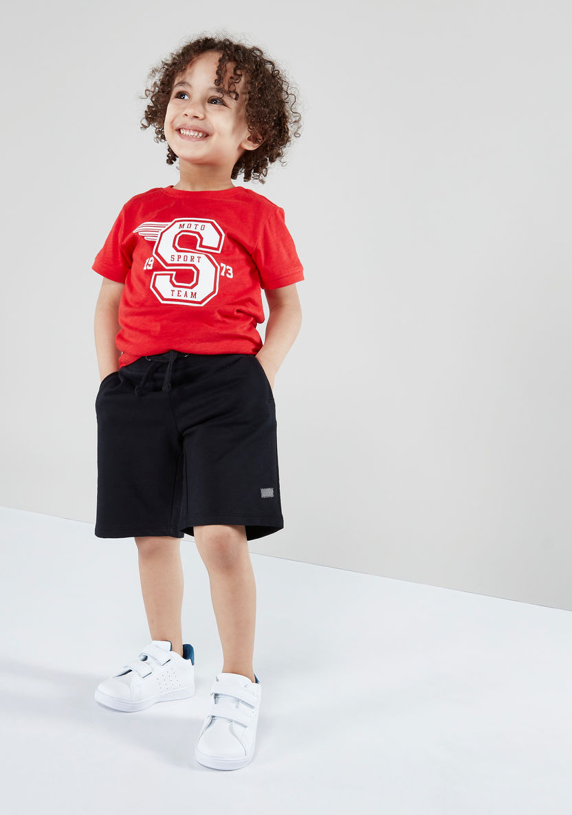 Juniors Printed Short Sleeves T-shirt with Shorts-Clothes Sets-image-3