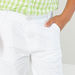 Juniors Plain Knee Length 3-Pocket Short and Checked Shirt Set-Clothes Sets-thumbnail-5