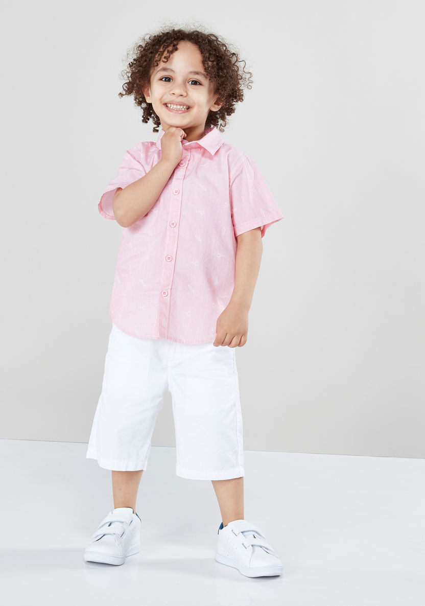 Juniors Short Sleeves Shirt with Shorts-Clothes Sets-image-0