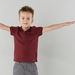 Juniors Textured T-shirt with Short Sleeves and Polo Neck-T Shirts-thumbnail-2