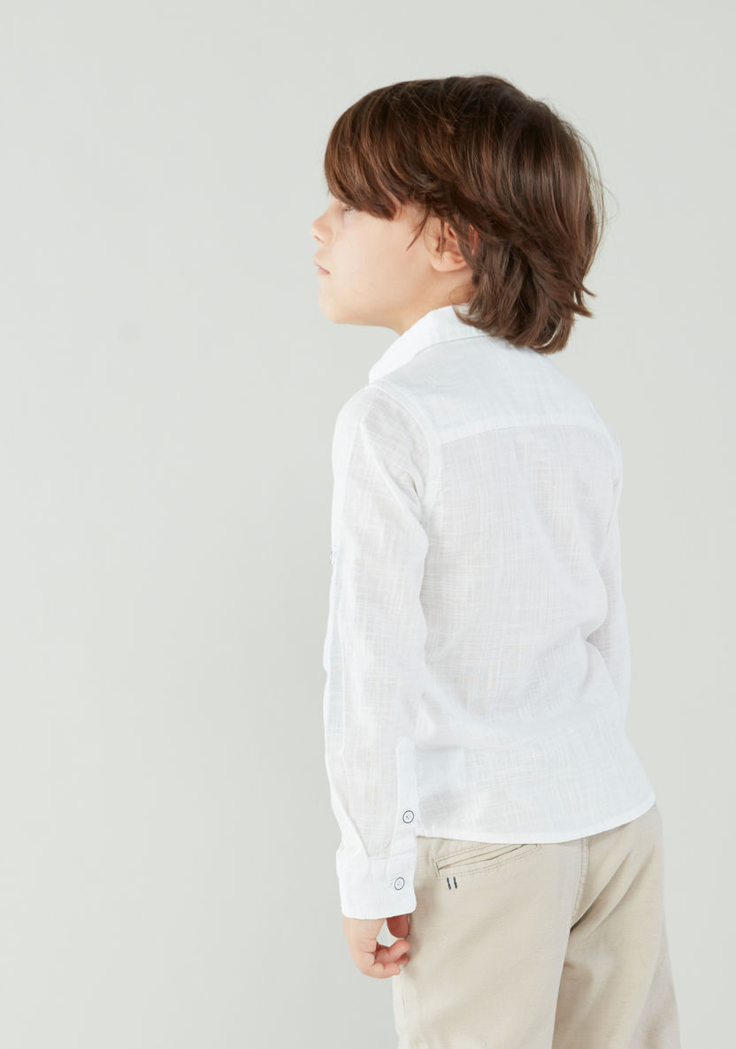 Juniors Long Sleeves Shirt with Spread Collar and Complete Placket-Shirts-image-2