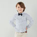 Juniors Striped Shirt with Long Sleeves and Bow Tie-Shirts-thumbnail-0
