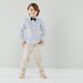 Juniors Striped Shirt with Long Sleeves and Bow Tie-Shirts-thumbnail-3