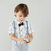 Juniors Chequered Shirt with Short Sleeves and Bow Tie-Shirts-thumbnail-1