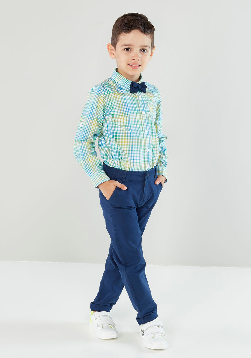 Juniors Solid Pants with Pocket Detail-Pants-image-0