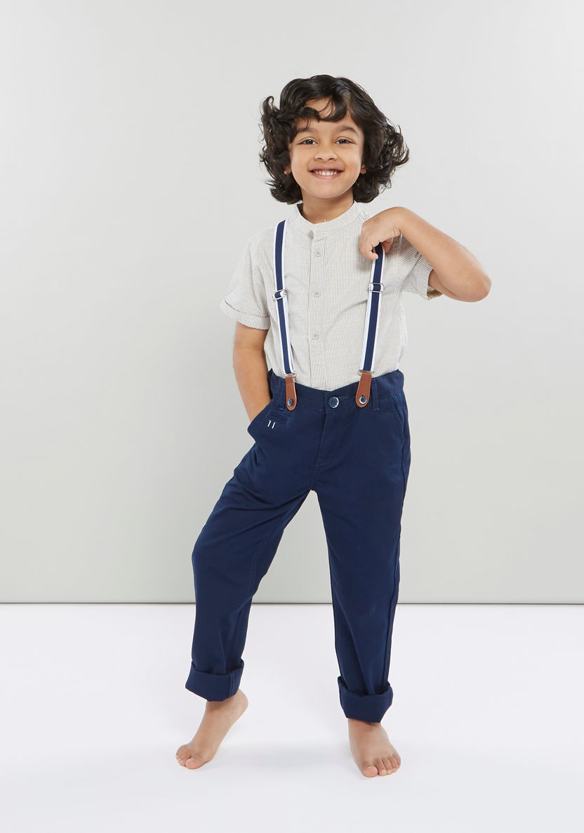 Juniors 4-Pocket Pants with Suspenders and Button Closure-Pants-image-0